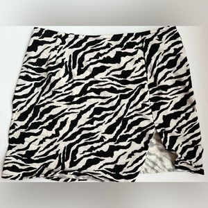 Zebra Print Mini Skirt